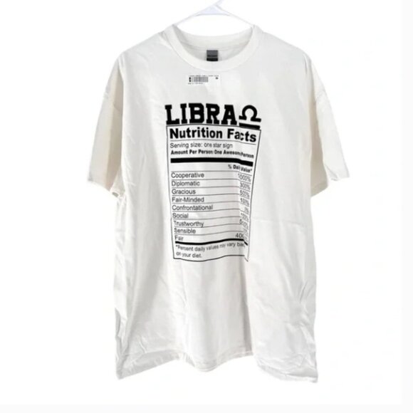 Gildan Men's Cotton Short Sleeve Crew Neck "Libra" Graphic T-shirt - XL - Picture 1 of 4